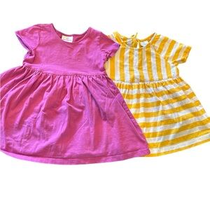 Hanna Andersson Girl’s Dresses Bundle Of 2: Pink Size US 4 And Striped Size 5